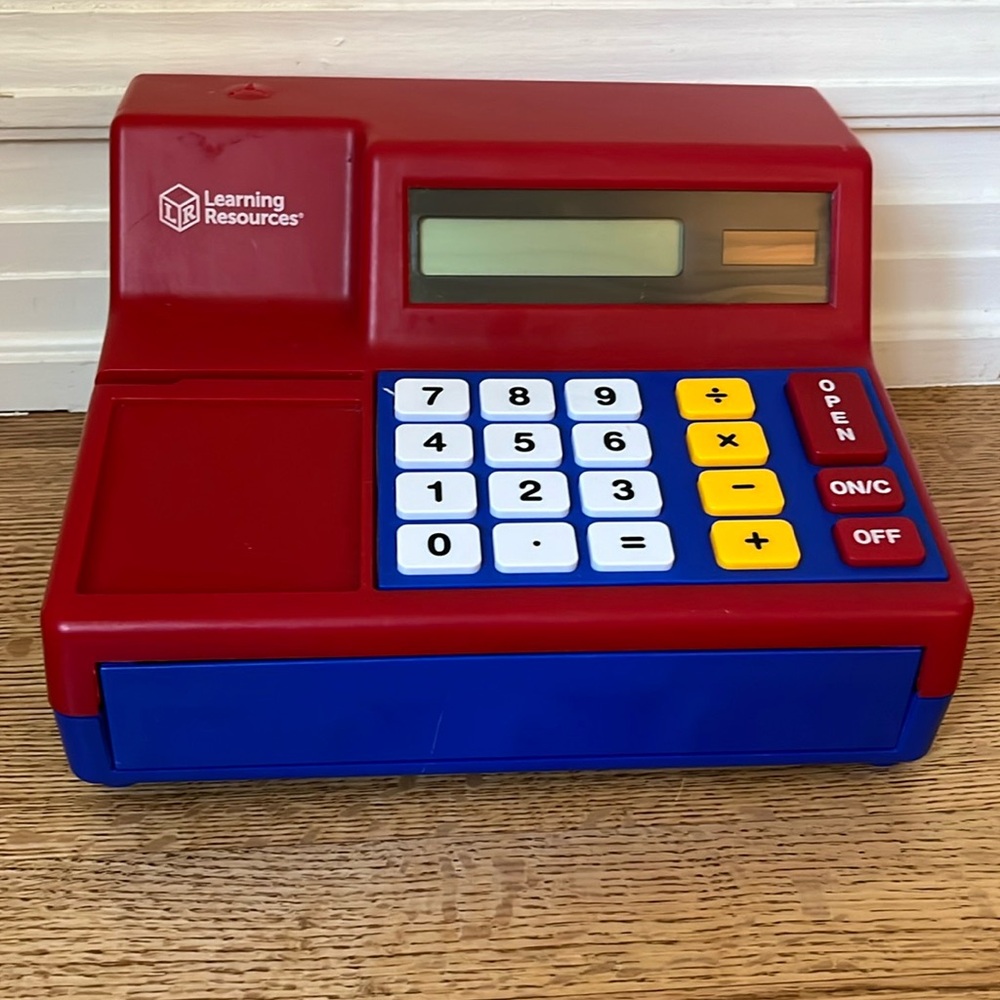 Learning Resources cash register with play money